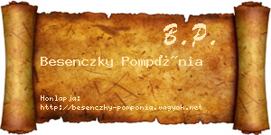 Besenczky Pompónia névjegykártya